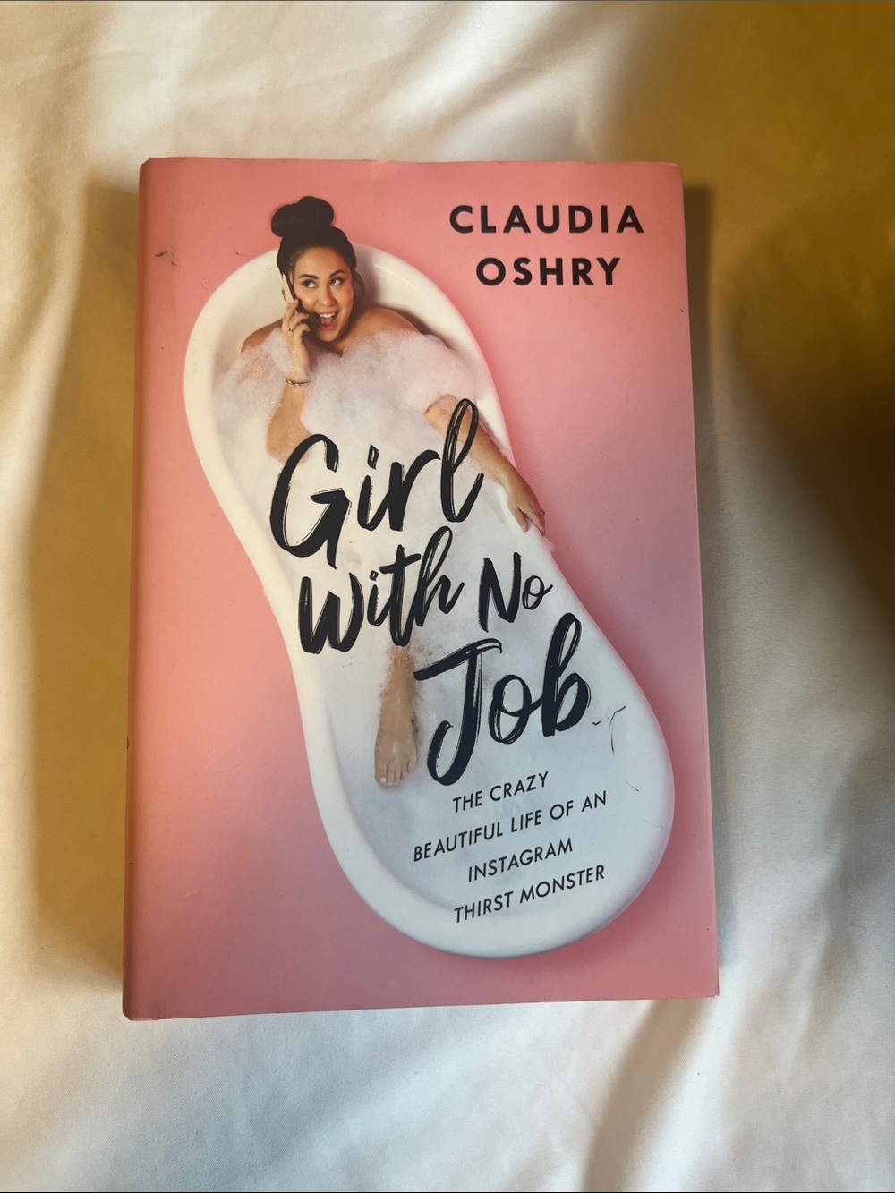 "Girl With No Job" — Pink Hardcover Book